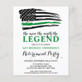 Papier Budget Retraite militaire Légende de la ligne vert (Devant)