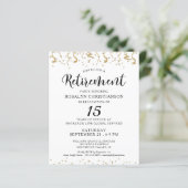 Papier Budget Retraite Partie Confetti Script Invitation (Debout devant)