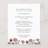 Papier BUDGET Retro Arc Floral Photo GRAD Faire-part (Dos)