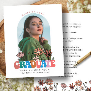 Papier BUDGET Retro Arc Floral Photo GRAD Faire-part