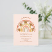 Papier Budget Retro Boho Arc-en-ciel 10e anniversaire Inv (Debout devant)