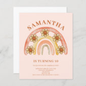 Papier Budget Retro Boho Arc-en-ciel 10e anniversaire Inv (Devant / Derrière)