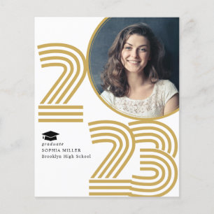 Papier Budget Retro Classe Année Photo Graduation Card