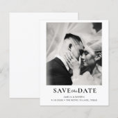 Papier BUDGET Retro Elegant Photo Wedding Save the date (Devant / Derrière)
