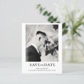 Papier BUDGET Retro Elegant Photo Wedding Save the date (Debout devant)