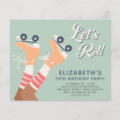 Papier Budget Retro Girls Roller Patinage Anniversaire Fê (Devant)