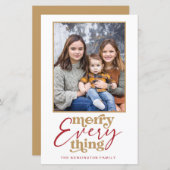 Papier Budget Retro Joyeux Tout Vacances Photo (Devant / Derrière)