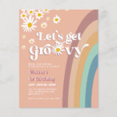 Papier Budget Retro Super Daisy Rainbow Anniversaire (Devant)