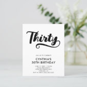 Papier Budget Retro Swash Bold Script 30e Anniversaire (Debout devant)