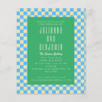 Budget Retro tableau de bord bleu Mariage vert