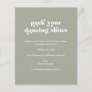 Papier Budget Retro Typographie Sage vert Enregistrer la