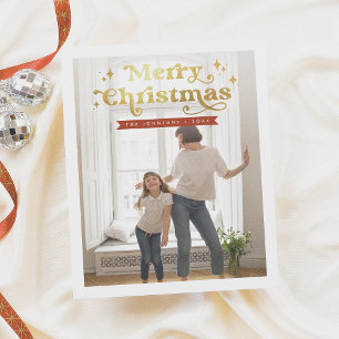 Papier Budget Retro Typographie Super Noël Photo