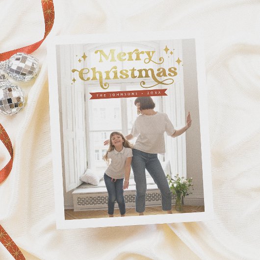 Papier Budget Retro Typographie Super Noël Photo