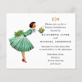 Papier Budget Retro Vintage Fun Christmas Evénement Invit (Devant)