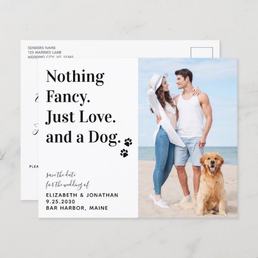 Papier Budget Rien De Fancy Just Love Chien Enregistrer L (Devant / Derrière)