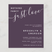 Papier Budget Rien De Fancy Just Love Faire-part de maria (Devant)