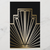 Papier Budget Roaring 20 flapper girl gangster Invitation (Dos)