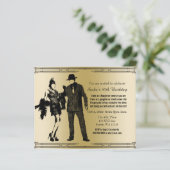 Papier Budget Roaring 20 flapper girl gangster Invitation (Debout devant)
