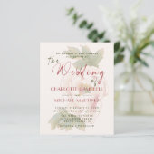 Papier BUDGET Romantique Blush Peony Mariage floral Invit (Debout devant)