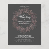 Papier BUDGET Romantique Élégant Rose Mariage de couronne (Devant)