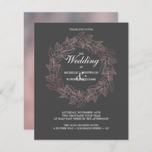 Papier BUDGET Romantique Élégant Rose Mariage de couronne