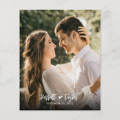 Papier BUDGET Romantique Lovely Heart Script Mariage phot (Dos)