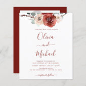 Papier Budget Romantique Photo Bourgogne Mariage Automne (Devant / Derrière)