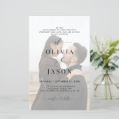 Papier Budget Romantique Script noir blanc 2 Mariage phot (Debout devant)