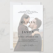 Papier Budget Romantique Script noir blanc Mariage photo (Devant)