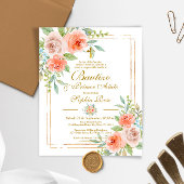 Papier Budget Rosas para Bautizo & Primer Añito Invitatio