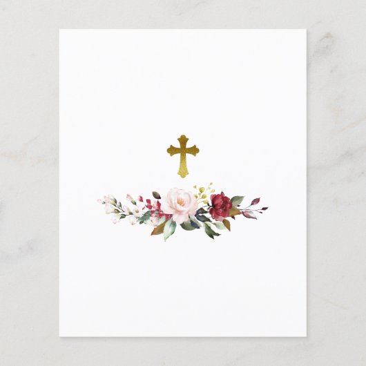 Papier Budget Rosas para Bautizo & Primer Añito Invitatio (Dos)