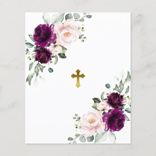 Papier Budget Rosas para Bautizo & Primer Añito Invitatio (Dos)