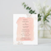 Papier Budget Rose Aquarelle Brunch Fête des mariées Bubb (Debout devant)