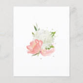 Papier Budget rose blanc Floral Russe Faire-part de maria (Dos)