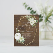 Papier BUDGET Rose Blanche Verdure Or Wedding (Debout devant)