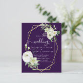 Papier BUDGET Rose blanche verte Mariage or (Debout devant)