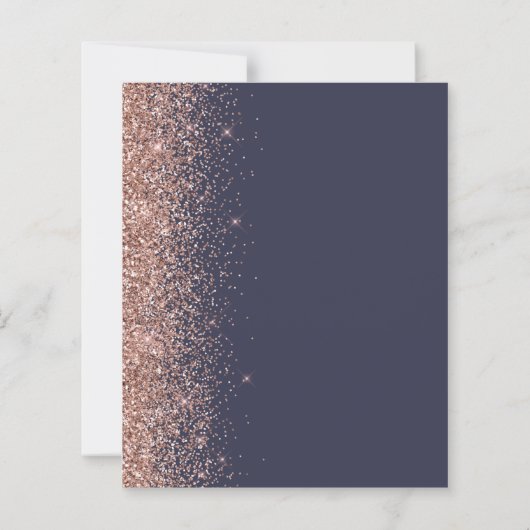 Papier Budget Rose bleu foncé Parties scintillant or Enre (Dos)