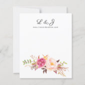 Papier Budget Rose Blush Floral Blanc 2 Mariage (Dos)