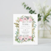Papier BUDGET Rose Blush Floral Sage Mariage (Debout devant)