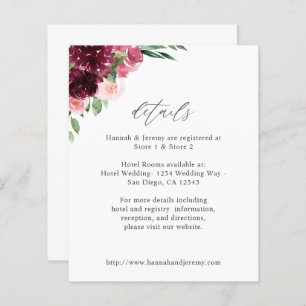 Papier Budget Rose & Bourgogne Floral 7 Détails