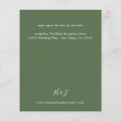 Papier Budget Rose & Bourgogne Floral 7 Détails - Vert (Dos)