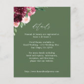 Papier Budget Rose & Bourgogne Floral 7 Détails - Vert (Devant)