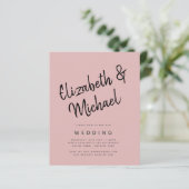 Papier BUDGET Rose clair Dusté rose Mariage monochrome (Debout devant)