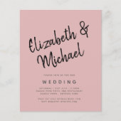 Papier BUDGET Rose clair Dusté rose Mariage monochrome (Devant)