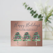 Papier Budget Rose de Noël Invitations d'or, lettre (Debout devant)