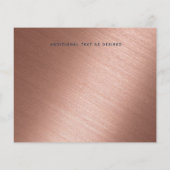 Papier Budget Rose de Noël Invitations d'or, lettre (Dos)