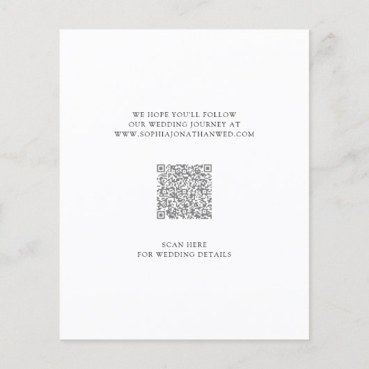 Papier Budget Rose Elégant Foliage Enregistrer la date (Dos)