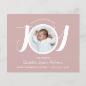 Papier Budget rose fille trois Faire-part de naissance ph (Devant)