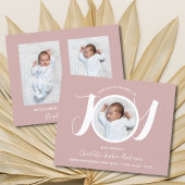 Papier Budget rose fille trois Faire-part de naissance ph