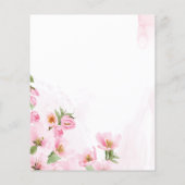 Papier Budget Rose Floral Elephant 1er anniversaire Invit (Dos)